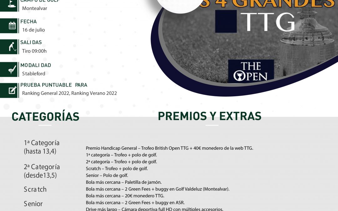 TTG LOS 4 GRANDES – BRITISH OPEN SÁBADO 16.07.2022