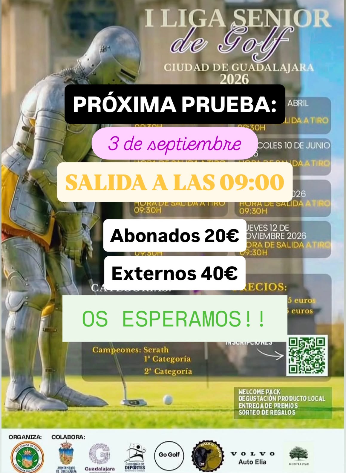 I LIGA SENIOR DE GOLF CIUDAD DE GUADALAJARA 03.09.2026