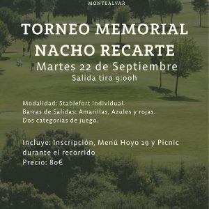 Green Fee + Picnic + Comida Torneo Memorial Nacho Racarte 22.09.2026