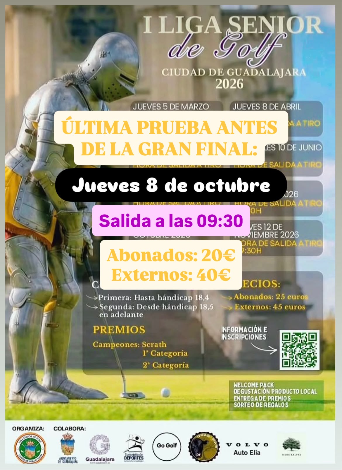 I LIGA SENIOR DE GOLF CIUDAD DE GUADALAJARA 08.10.2026