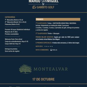 CIRCUITO PREMIUM MAHOU SAN MIGUEL BY GAMBITO GOLF SÁBADO 17.10.2026